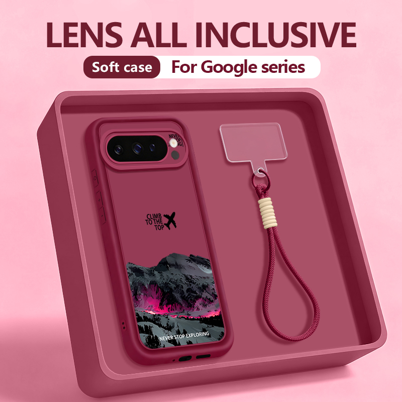 Google Pixel 8A - Casing Ponsel Bermotif Gunung Salju untuk