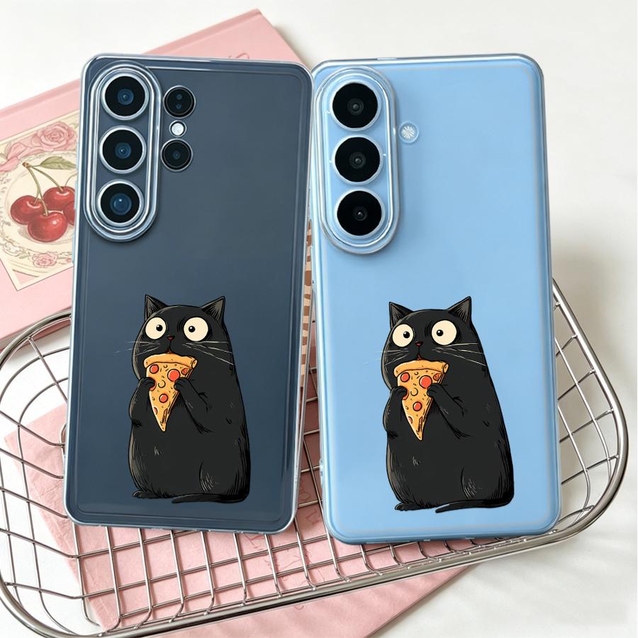 Samsung Galaxy S25 - Casing Pizza Cat untuk Samsung Galaxy