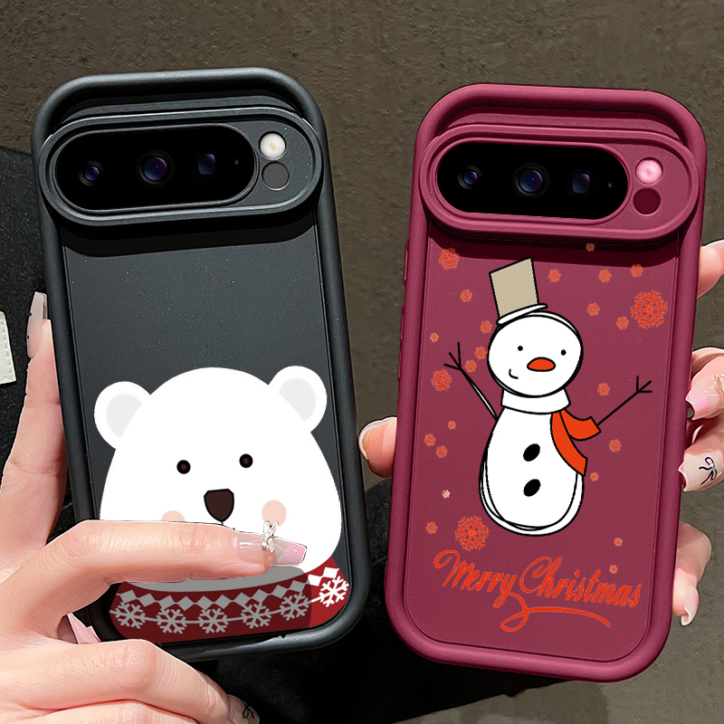 Google Pixel 8A - Casing Ponsel TPU Bermotif Hadiah Natal