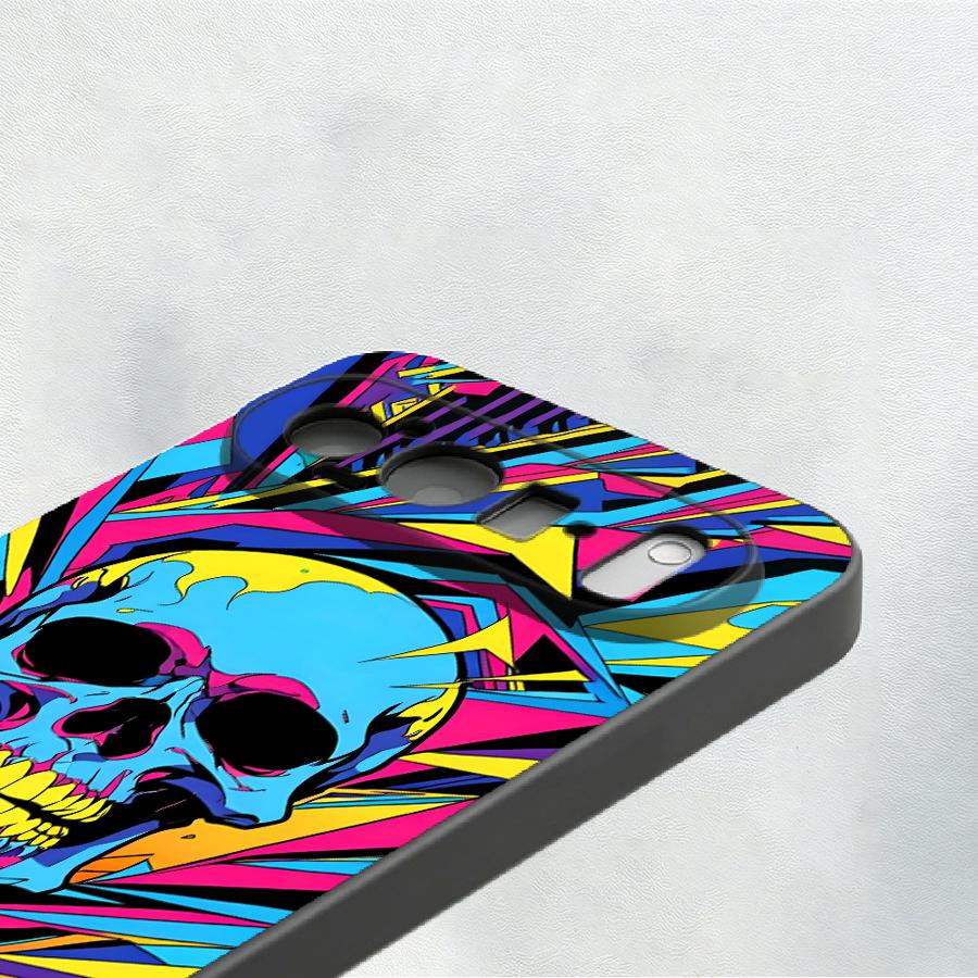 Casing Tengkorak Seni Pop Neon - Google Pixel 8A ulasan dan harga