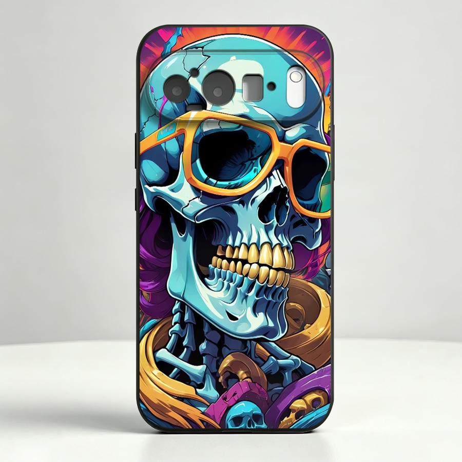 Casing Tengkorak Seni Pop Neon - Google Pixel 8A ulasan dan harga