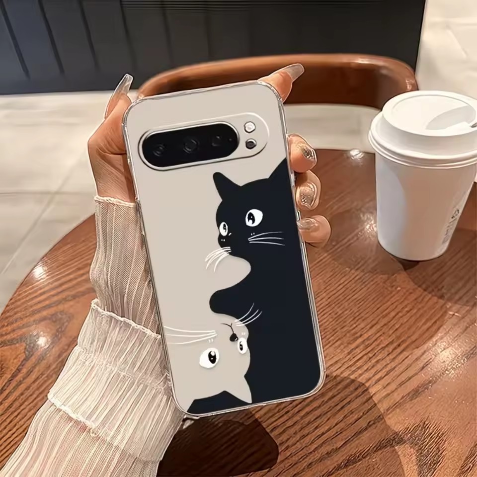 Casing Transparan Motif Kucing - Google Pixel 8A ulasan dan harga